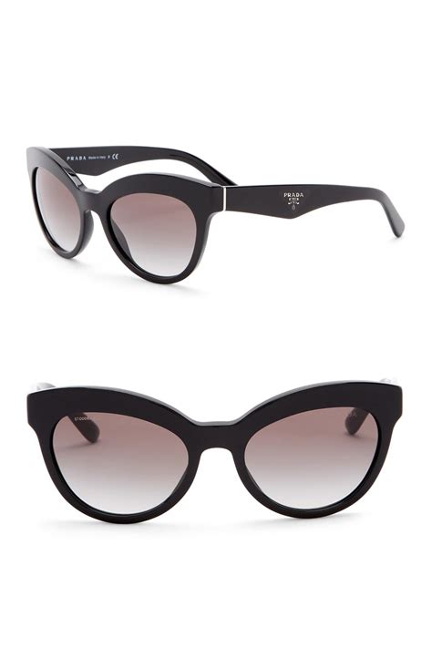 53mm round cat eye sunglasses prada|prada cat eye sunglasses polarized.